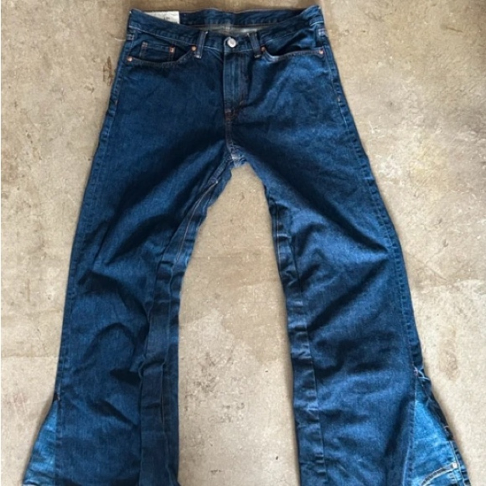 Classic Dark Blue Women's Jeans - Flared Leg
